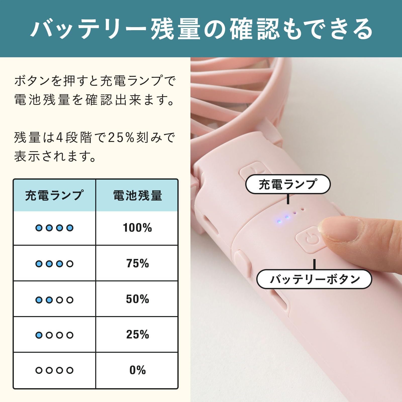Amazon | BRUNO ブルーノ ハンディファン 扇風機 ポータブル ミニ 
