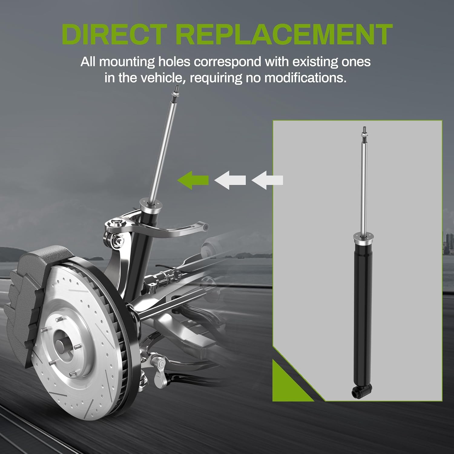 AUTOSAVER88 Rear Shocks Complete Struts Assembly Coil Spring Compatible with 2004-2009 Mazda 3, 2006-2015 Mazda 5