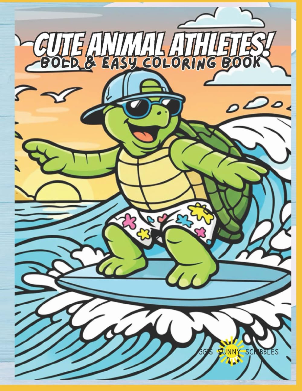 CUTE ANIMAL ATHLETES: BOLD & EASY (BOLD & EASY COLORING BOOKS)