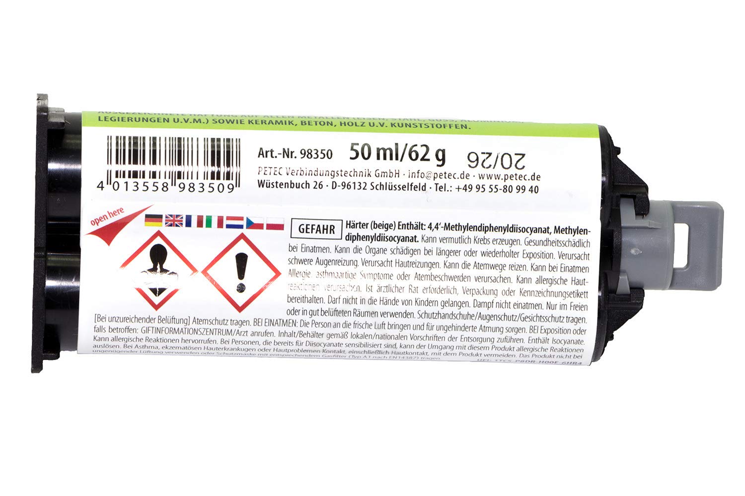 100 ml PETEC 98350 PLASTBOND Klebstoff 2-Komponenten Kleber für Kunststoff Klebe