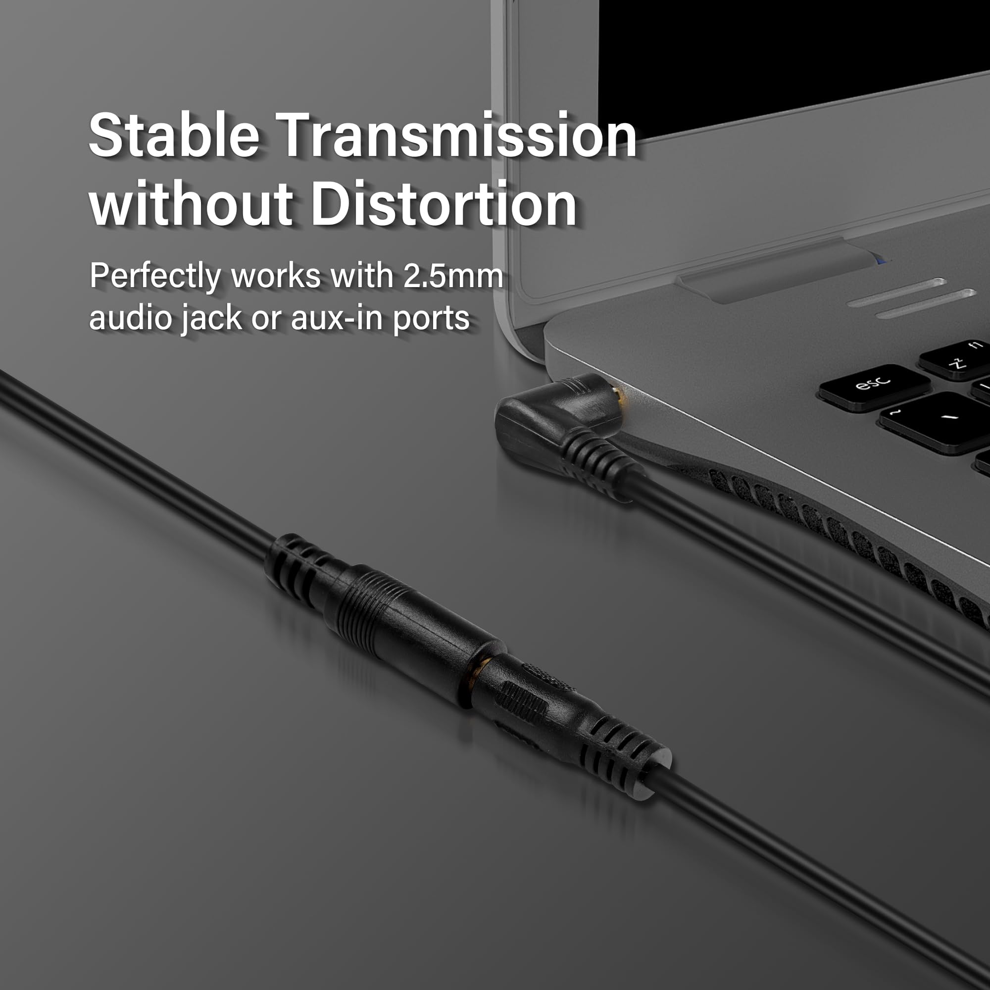 Kąt prosty 2,5 mm kabel audio Aux, 90 stopni 2,5 mm męski na żeński TS mono przedłużacz audio do smartfona, słuchawek, odtwarzacz mp3 (0,3 M)
