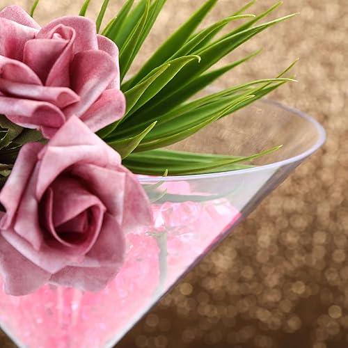 Miniatura 7 de Efavormart 4 juegos de centro de mesa de plástico resistente al por mayor XL Martini Cup Stand Decoración de mesa Boda Fiesta Evento Decoración