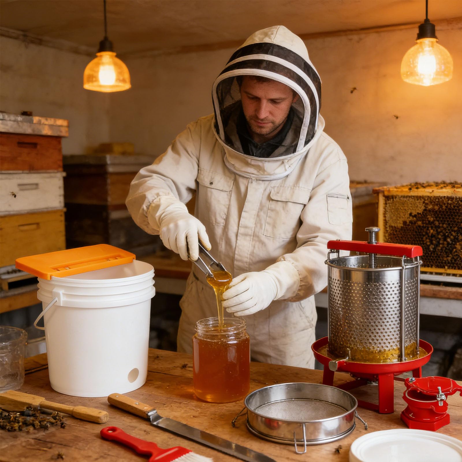 Strumenti apiari completi per una facile manutenzione e raccolta delle colonie Strumenti di manutenzione delle colonie