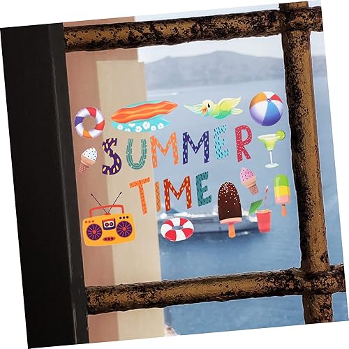 Miniatura 5 de NOLITOY 27 hojas de calcomanías hawaianas para el día de las mariposas, calcomanías decorativas para ventana de automóvil, calcomanías decorativas