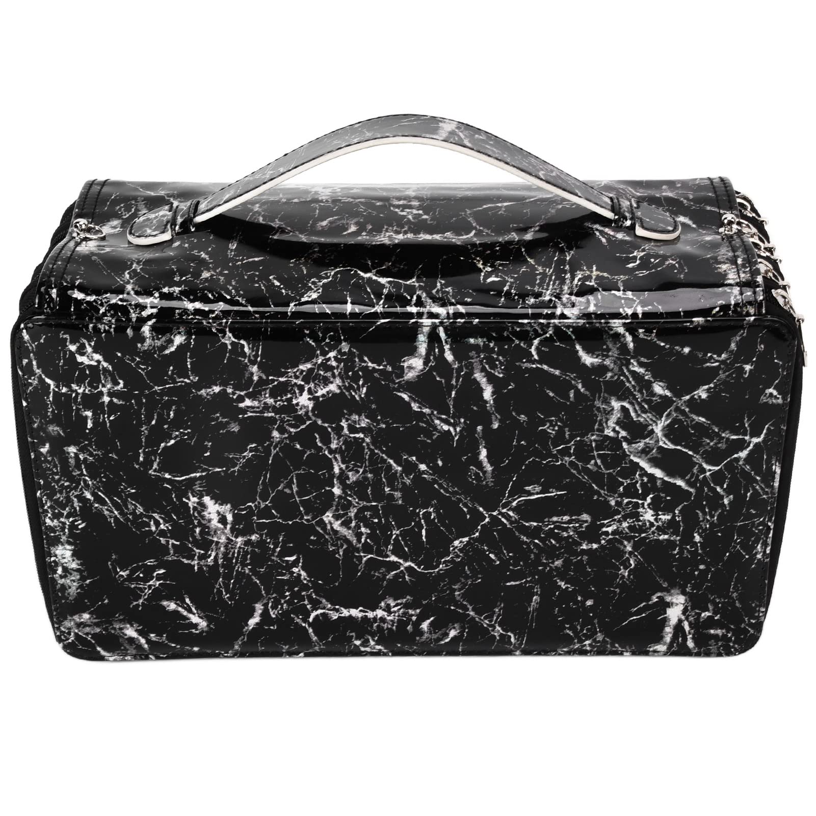 Astuccio per matite, cerniera lucida Sentiti a tuo agio Portapenne integrato Scatola di cancelleria per la stanza della pittura per la casa all'aperto(Nero)