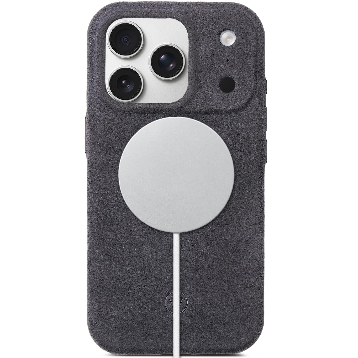 Alcantara Hülle für iPhone 17 Pro – Premium Case innen und außen aus Alcantara, Rundumschutz, Kamerataste, Qi2 kabelloses Laden, handgefertigt