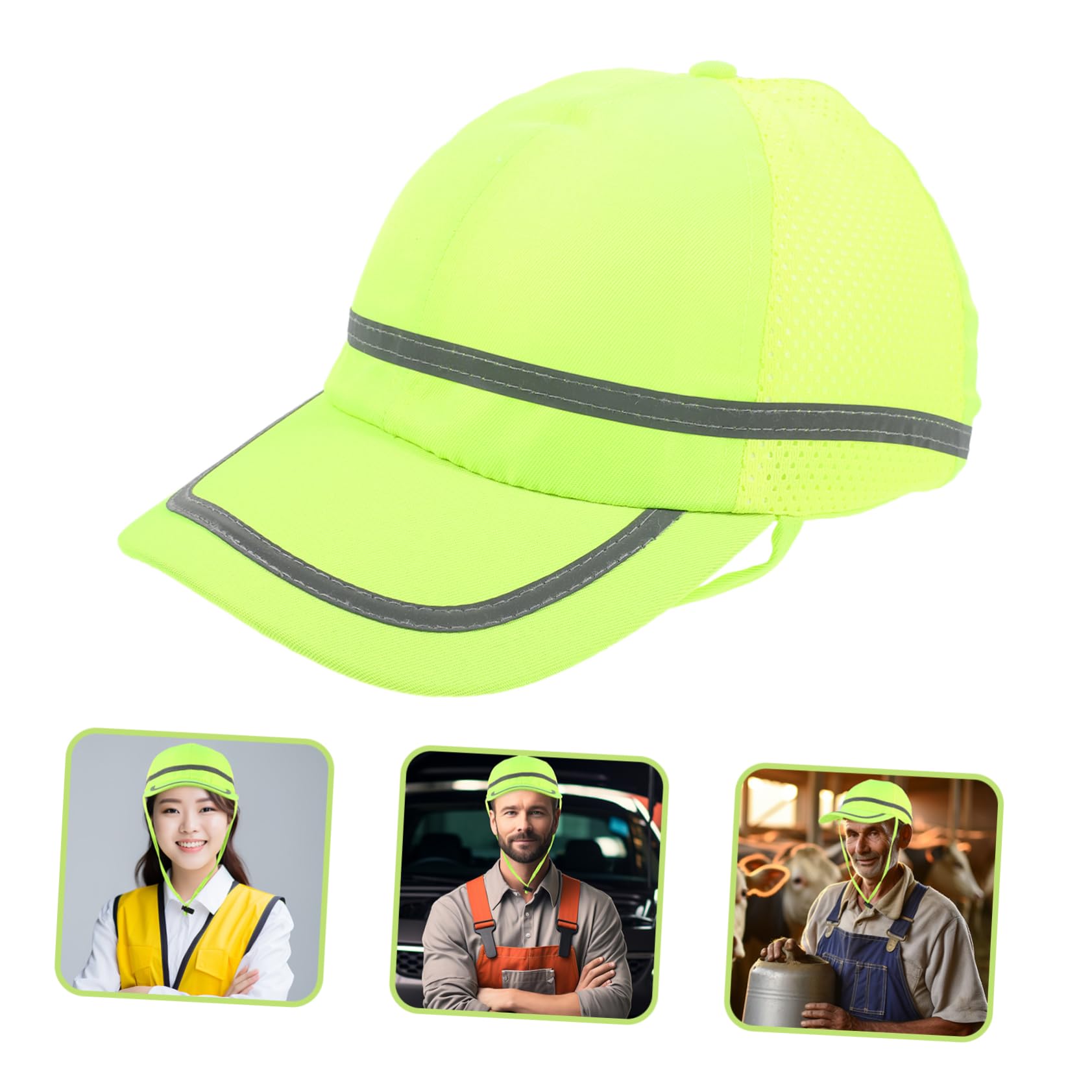 jojofuny Casco De Seguridad Reflectante Sombrero Duro Capó para Hombres Casco Gorras Hombres Sombreros Reflectante para Deportes Al Aire Ciclista