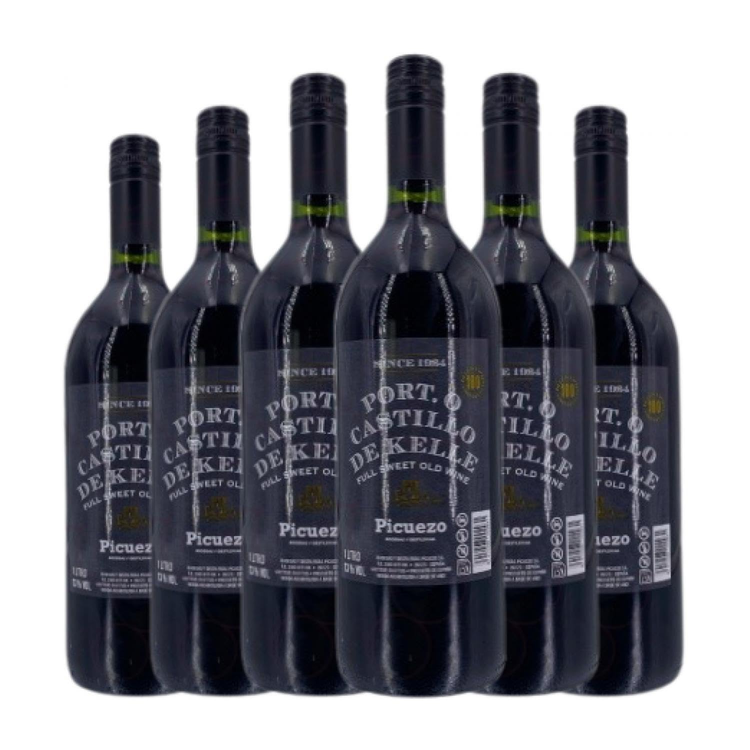 Port O Castillo de Kelle 1 L Süßer Wein (Karton mit 6 Flaschen von 1 L)