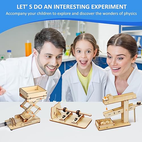 Miniatura 5 de Poraxy Kits STEM 6 en 1 para niños de 8 a 10 años, proyectos de experimentos educativos de construcción científica de 8 a 12 años, rompecabezas de