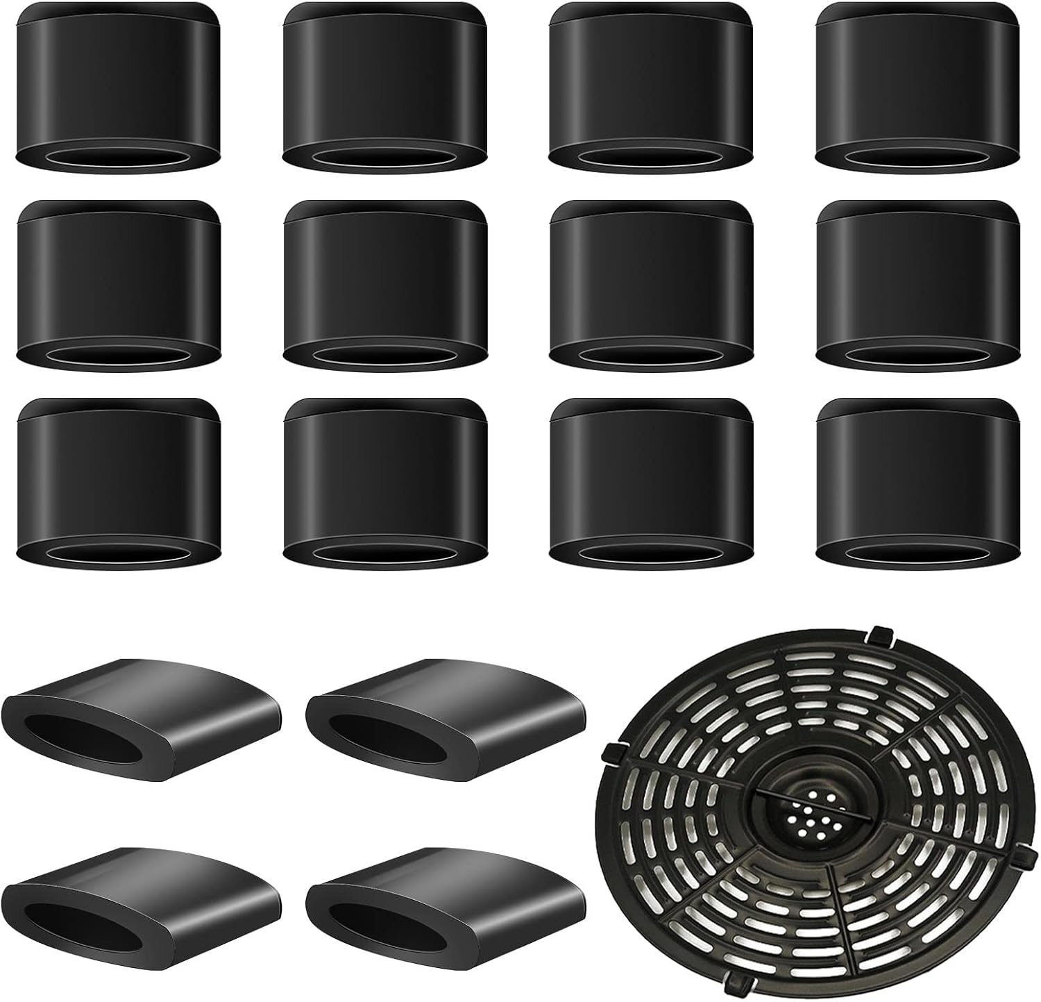 Air Fryer Rubber Bumpers,16 Pcs Air Fryer Tray Rubber Feet