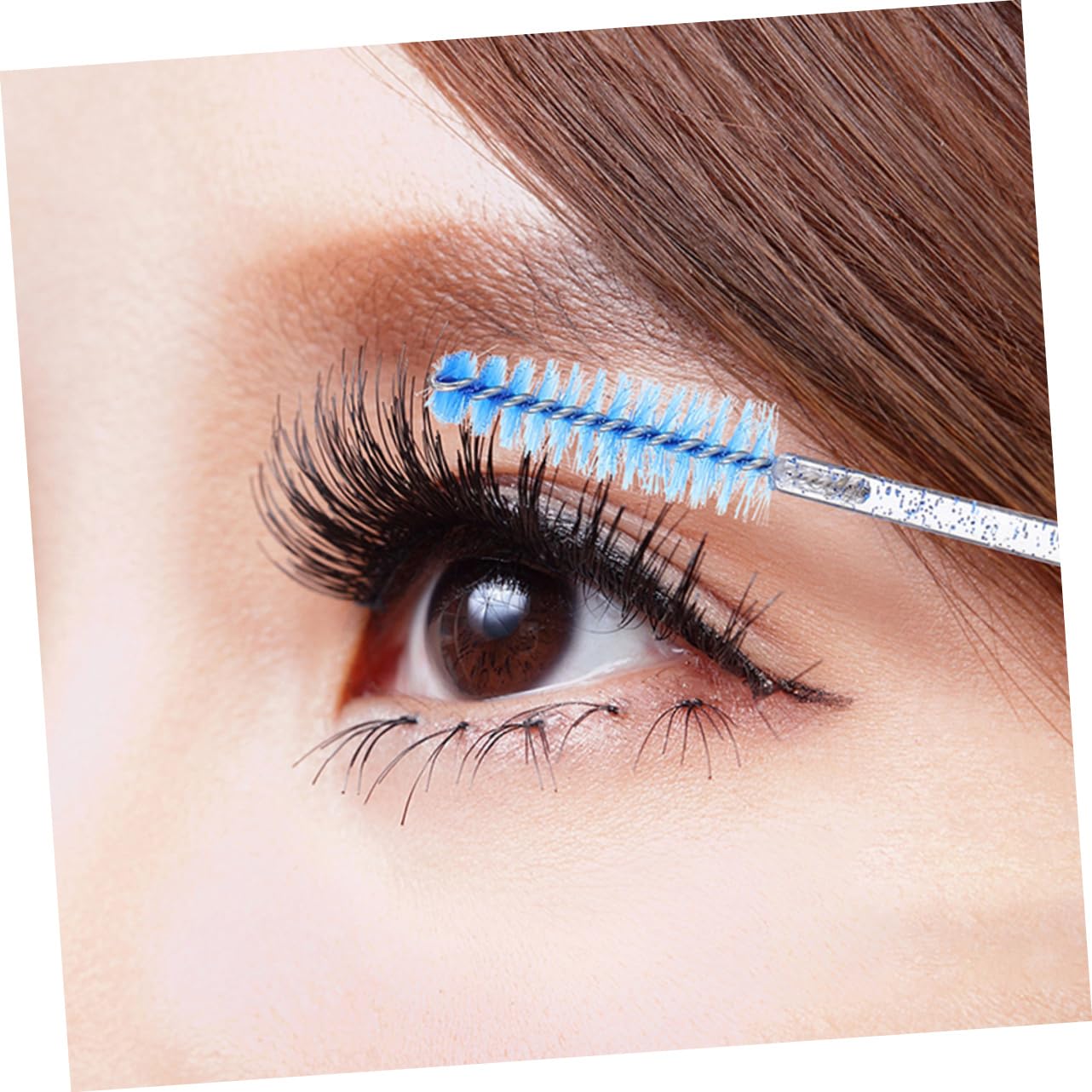 Healeved Lash Brush Keychain Set 4pcs Mascara Tubes for Makeup Easy to Use Travel-friendly