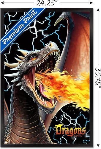 Miniatura 8 de Trends International PD Moreno - Póster de pared de relámpago de dragón