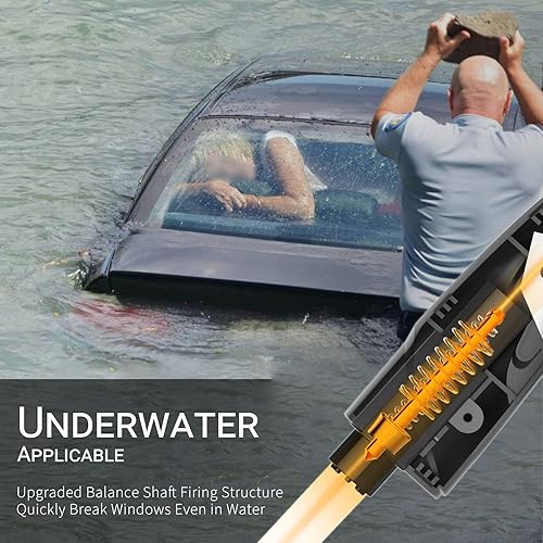 Miniatura 6 de SINSEN Cortador de cinturón de seguridad para romper ventanas, llavero de seguridad de emergencia para automóvil, herramienta de escape de cinturón