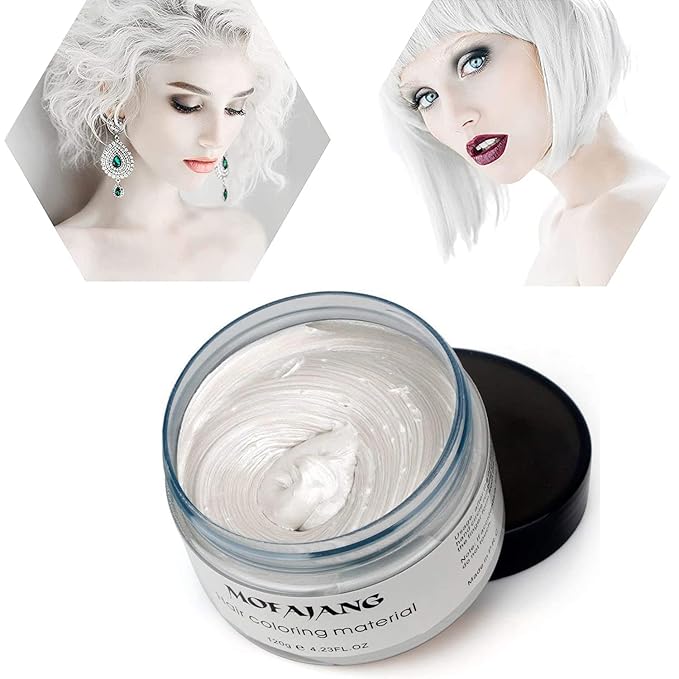 Temporary Hair Wax Color,Natural Hairstyle Wax for Men and
