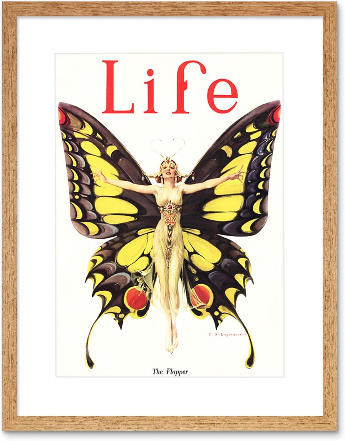 Magazine 1922 Life Butterfly Dance Framed Art Print Picture & Mount F12X491