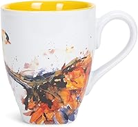 Vista 13 de DEMDACO Dean Crouser Acuarela 16 onzas Taza de pájaro de cerámica brillante con mango de fácil agarre (Nido de colibrí)