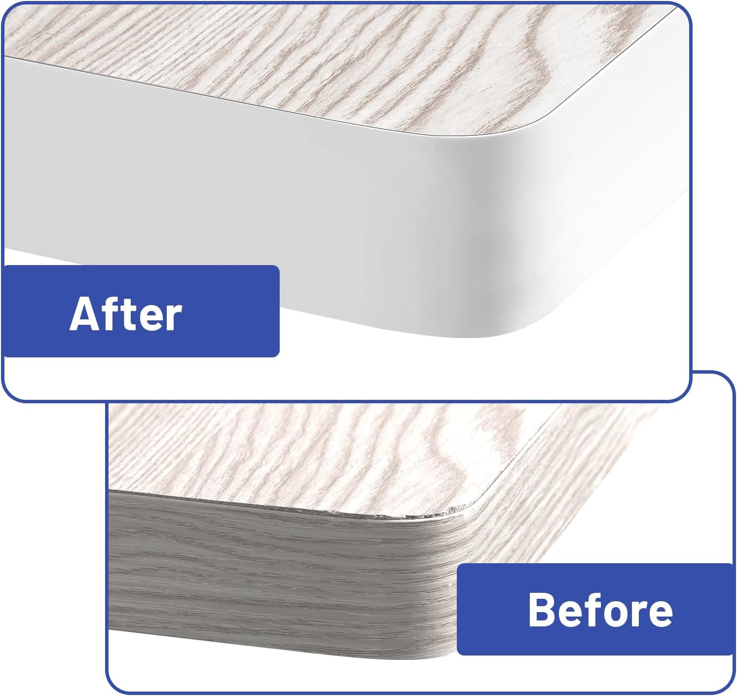 PVC Edge Banding 2 inch x 50ft Veneer Edge Banding White with Hot Melt Adhesive Pre - glued Iron on Edging Tape Trim for Cabinet Plywood Repairs and Furniture Restoration