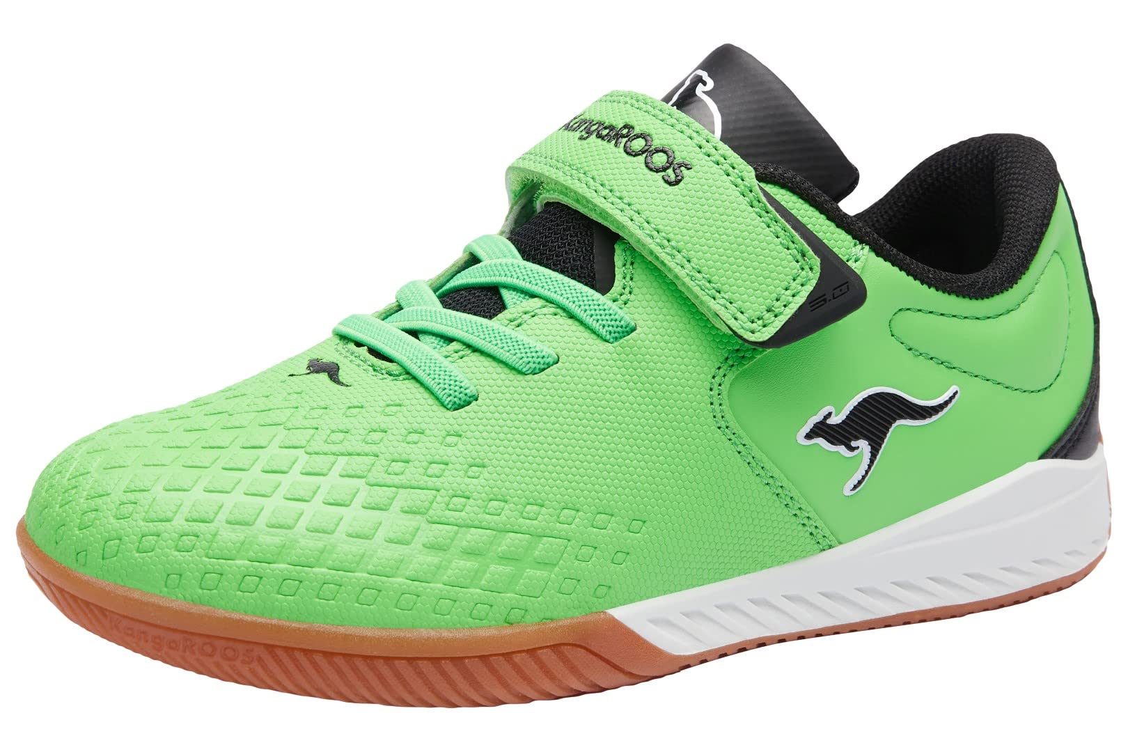 KangaROOS Unisex K5-Comb Ev Trainers, Neon Green Jet Black, 8 UK