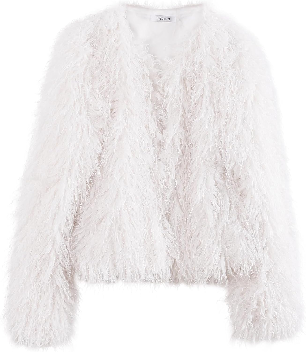 Women's Faux Fur Coat Fluffy Long Sleeve Vintage Shaggy Warm Jacket - Image 6