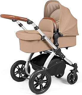 Ickle Bubba Stomp Luxe All-in-One Travel System with Isofix Base (Galaxy) - Silver/Desert/Tan