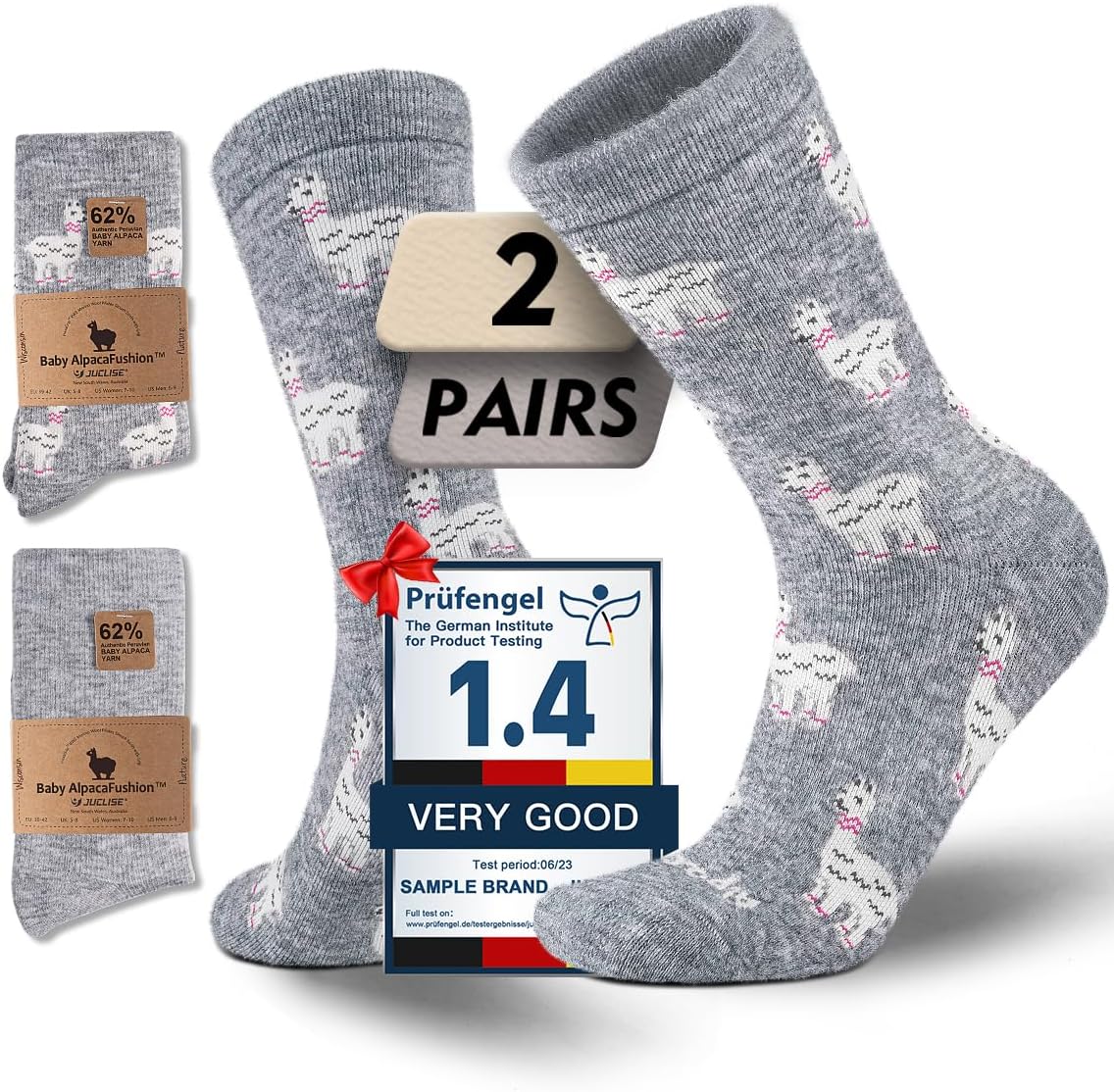 Alpaca Wool Heavyweight Crew Socks for Winter Hiking Boot Casual Socks Cold Weather Thermal Warm Thick Breathable