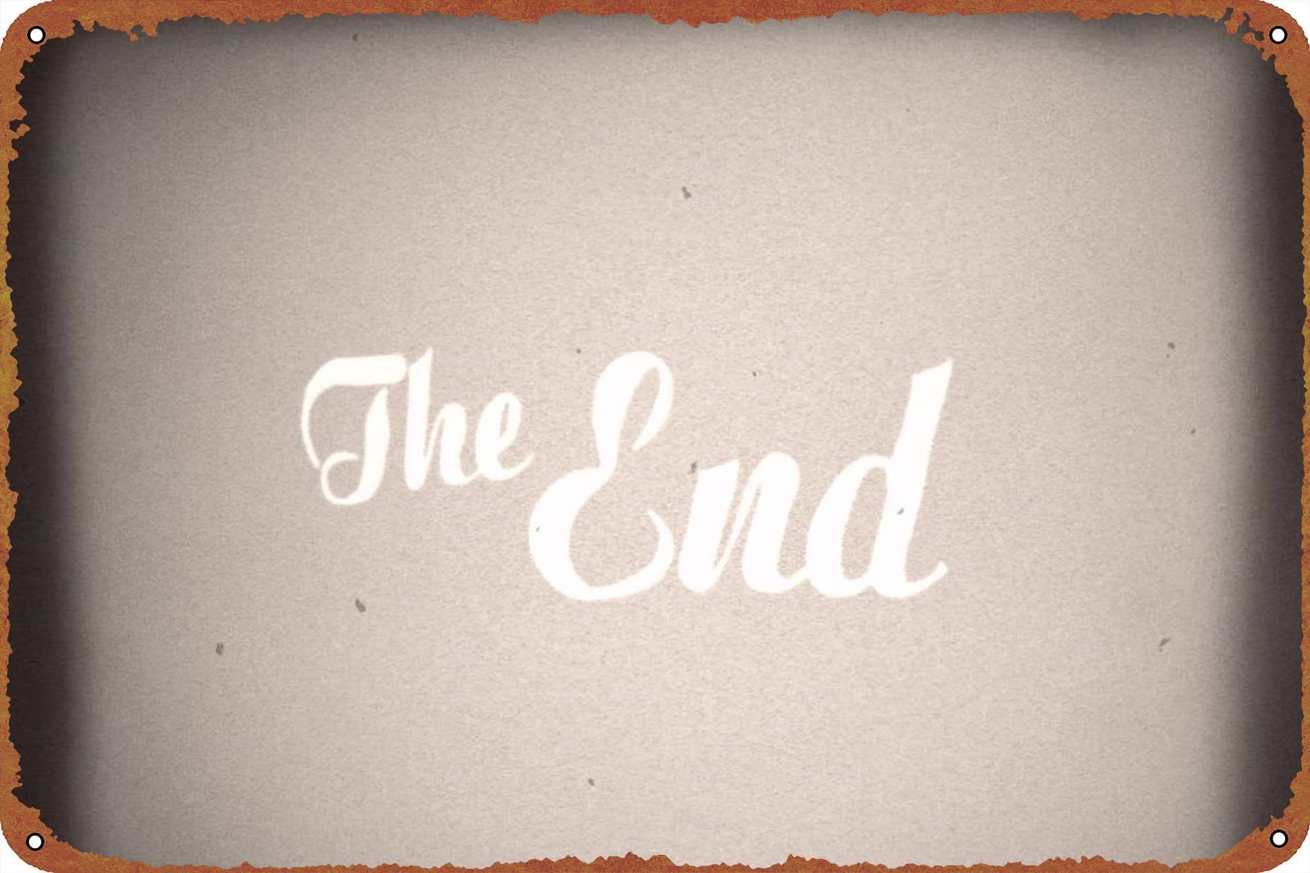 The End retrograded aristo Movie Poster Wall Decor Sign - 12x8 Inch Metal Sign Wall Decor Sign,cave,bar,club,home Wall Art Metal Tin Sign Halloween Decor Sign