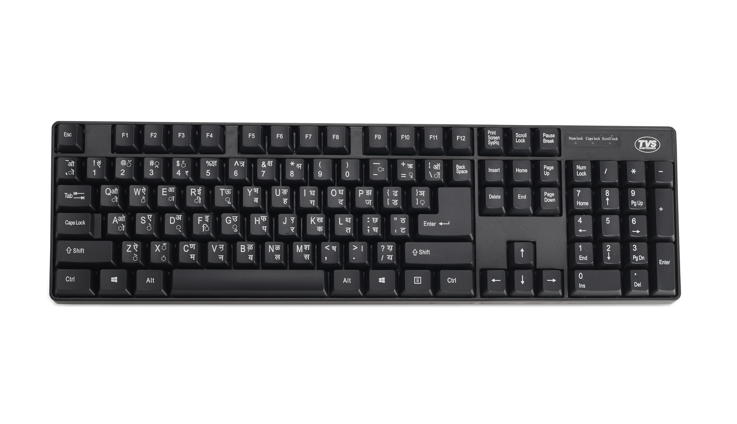 tvs electronics TVS Champ devnagri USB Wired Keyboard - Black-picture-21