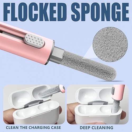 Vista 21 de Inesore Kit de limpieza para Airpods Pro 3 2 1 Series, herramienta de limpieza multifunción para auriculares, auriculares, iPhone, altavoz