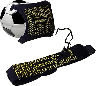 F1tnergy Cinto Ajustável Bola Para Treinamento De Futebol - Se encaixa no tamanho da bola 3,4 e 5 - Conjunto de treino de futebol Habilidades de treinamento Protetores de cinto de segurança para crianças Meias de futebol juvenil Bola de gol