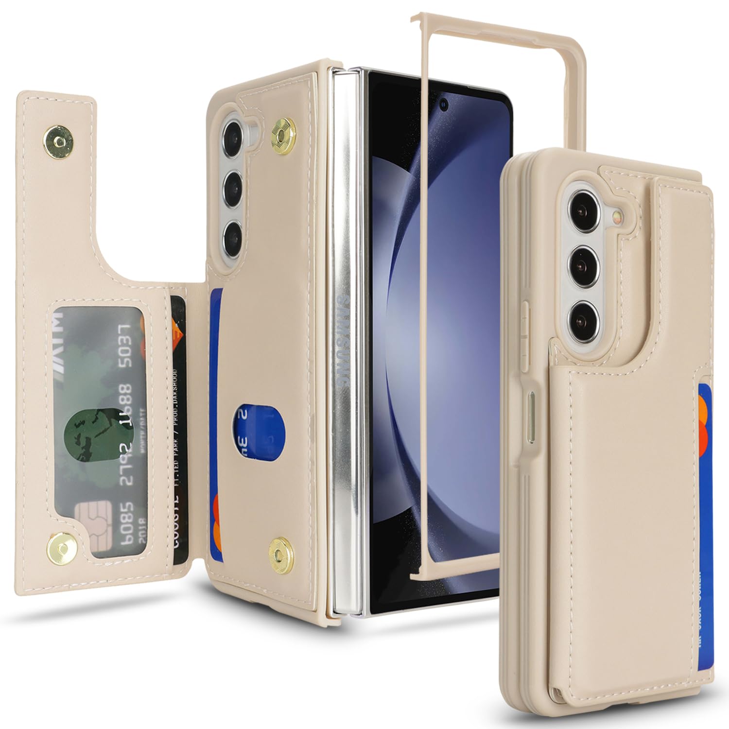 Étui Galaxy Z Fold 5抗隔离RFID保护套防消磁防摔多卡位男士女士钱包一体壳 - 8