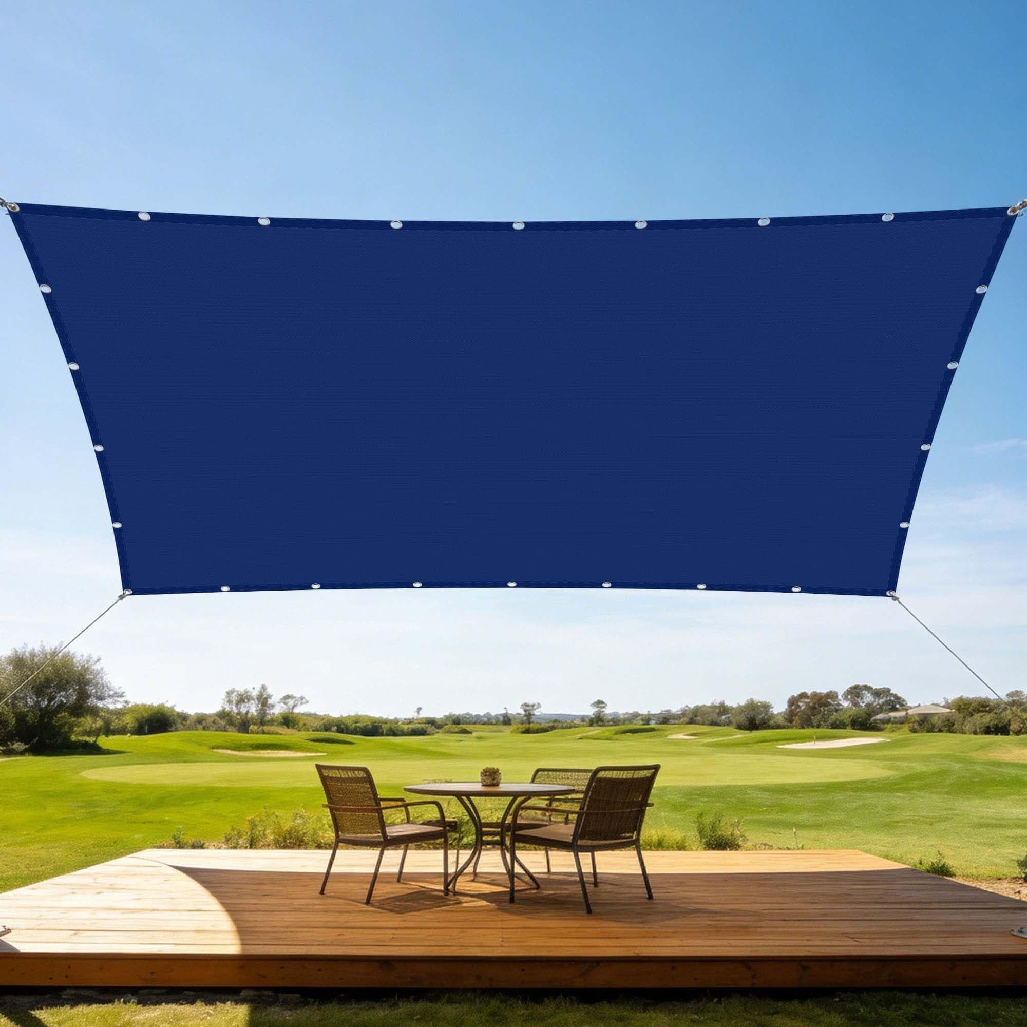 Voile d'ombrage en toile solaire bleu foncé respirant de haute densité