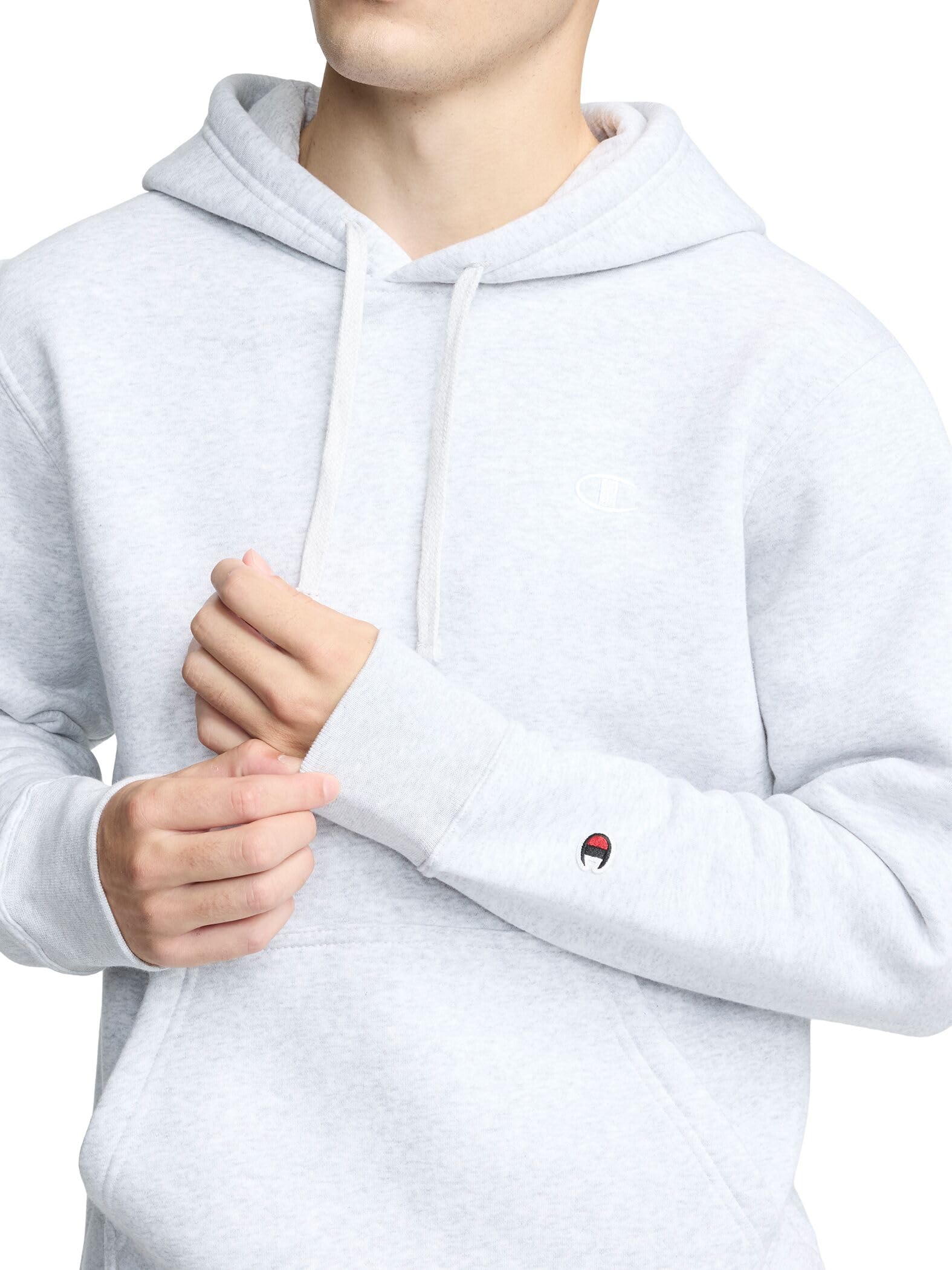 Champion Bluza męska, bluza z kapturem Powerblend, kultowe logo "C"