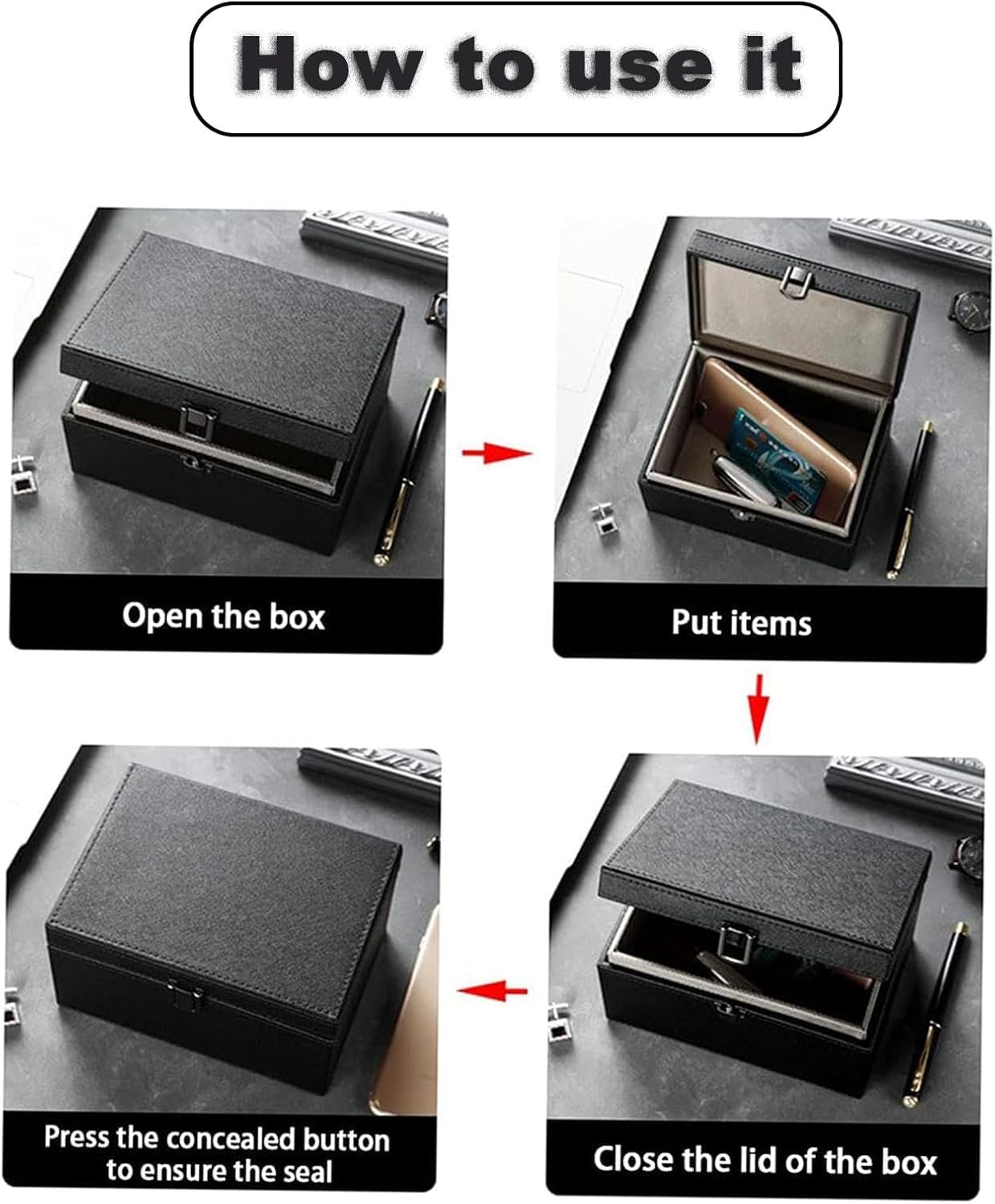 Inhibidor de señales, Caja de protección for Bloquear la señal tu portátil, Smartphone, Tableta y Llave Coche - Fibra Carbono(19cmx12cmx9cm)