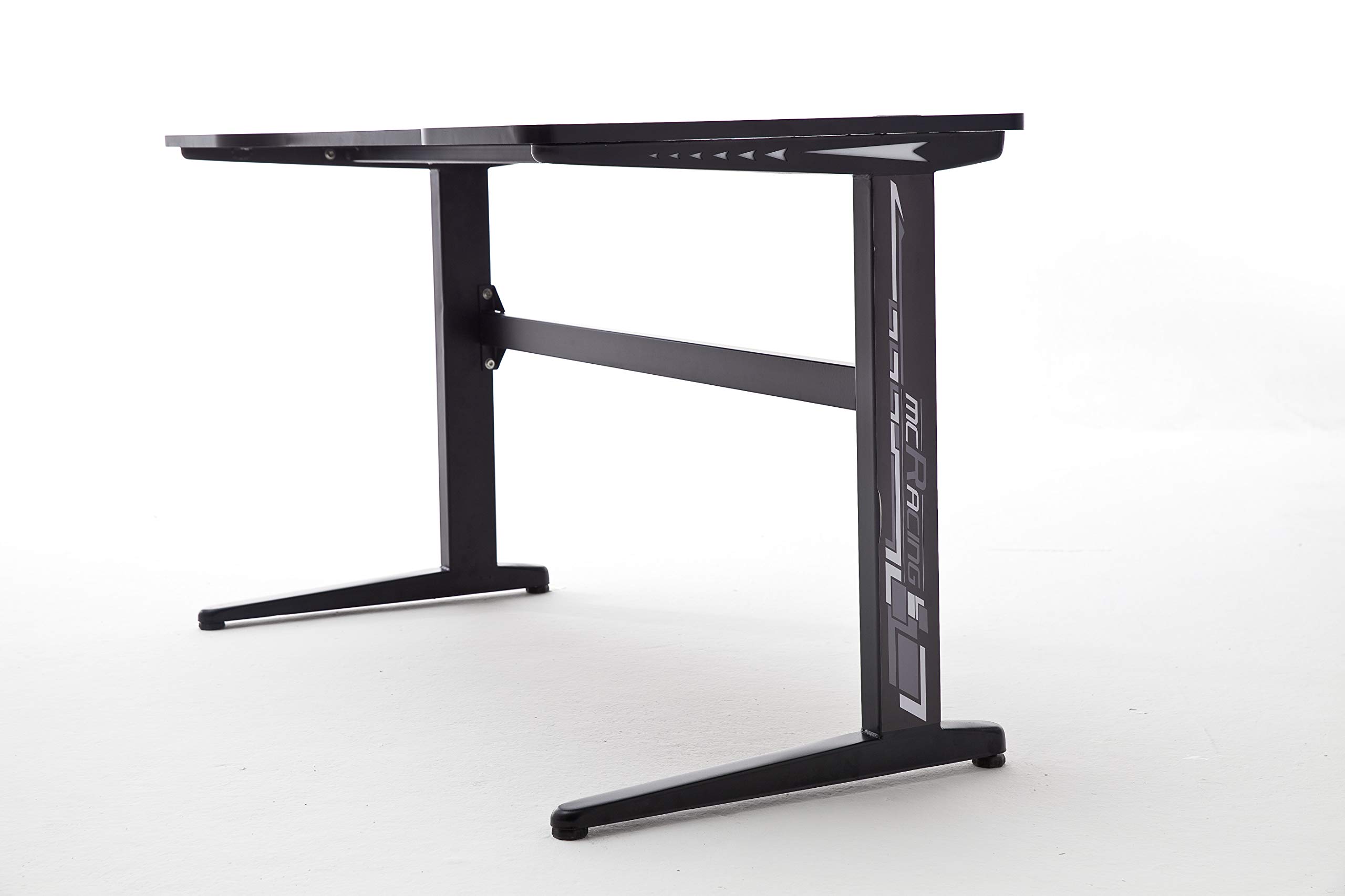Bureau Gamer MDF Aspect Carbone, avec éclairage LED Basic 2
