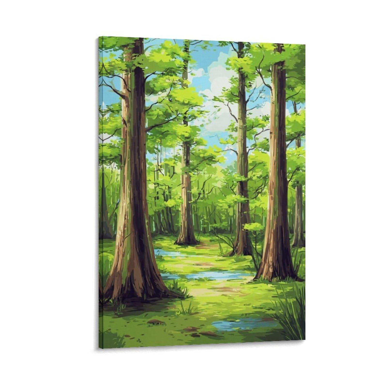 ZBBGGOZ Cache River State Natural Area Poster 24x36inch(60x90cm) Vintage Watercolor Canvas Art