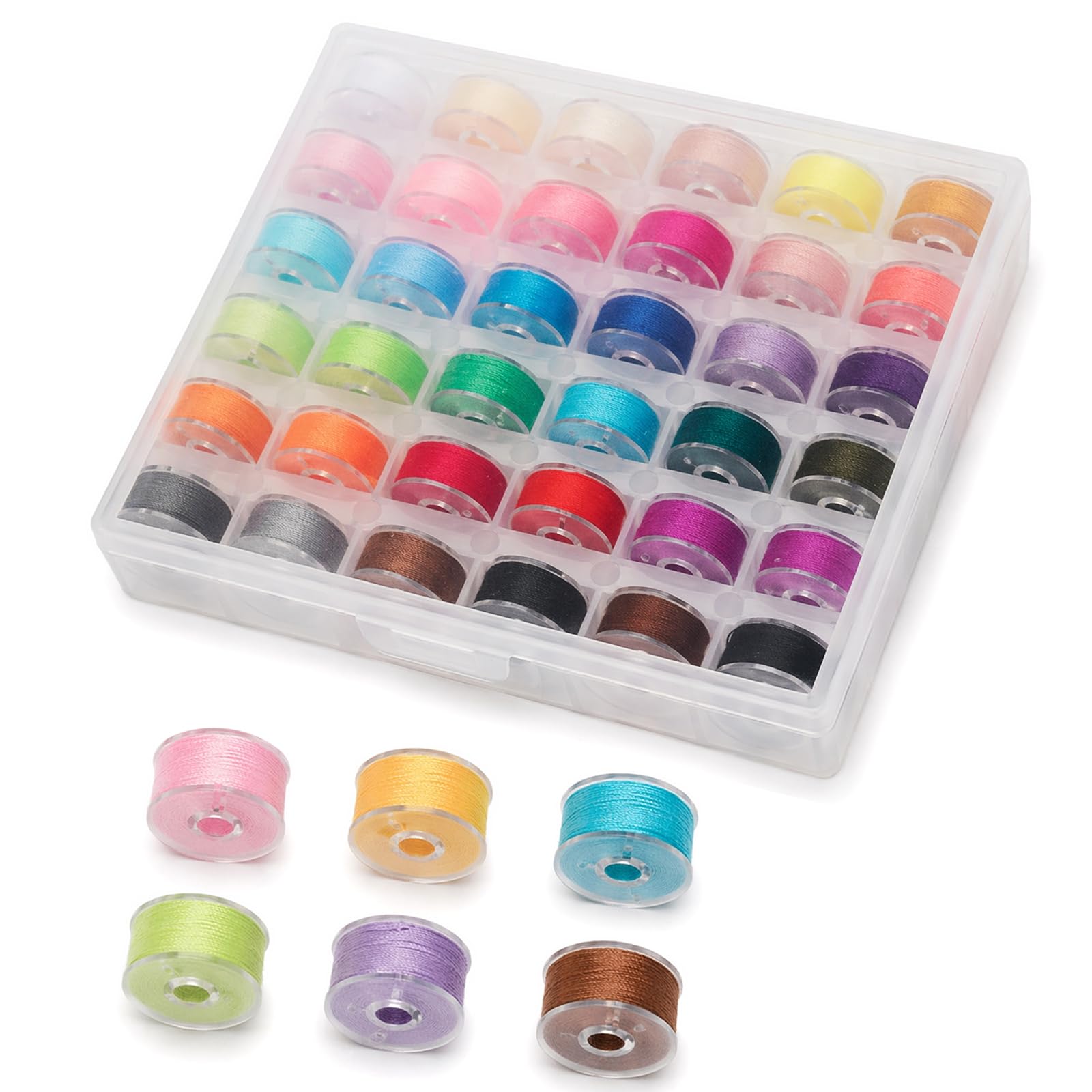 36 Rolls Waxed Cord 0.55mm x 10m Colourful Polyester Thread with Clear Storage Box, Waxed Cotton Cord for Bracelets Knotting, Beading Thread for DIY Crafts, Leather Sewing, Macrame String