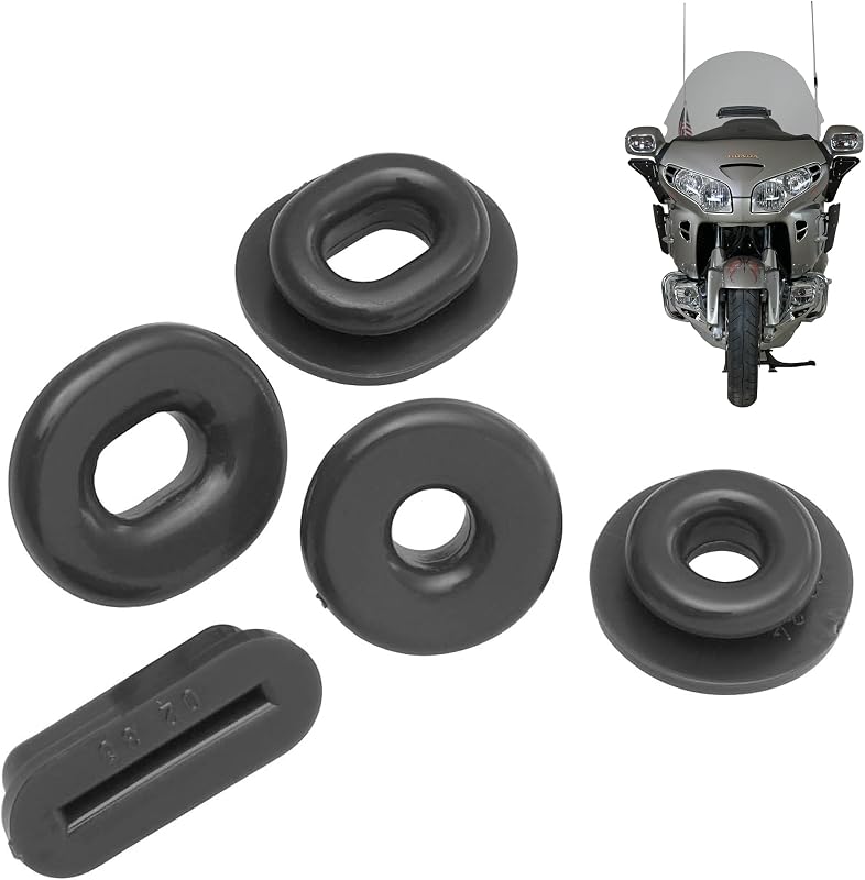 Kit de ilhós de borracha pretos Show Chrome Accessories Honda 52-691 – 5 unidades