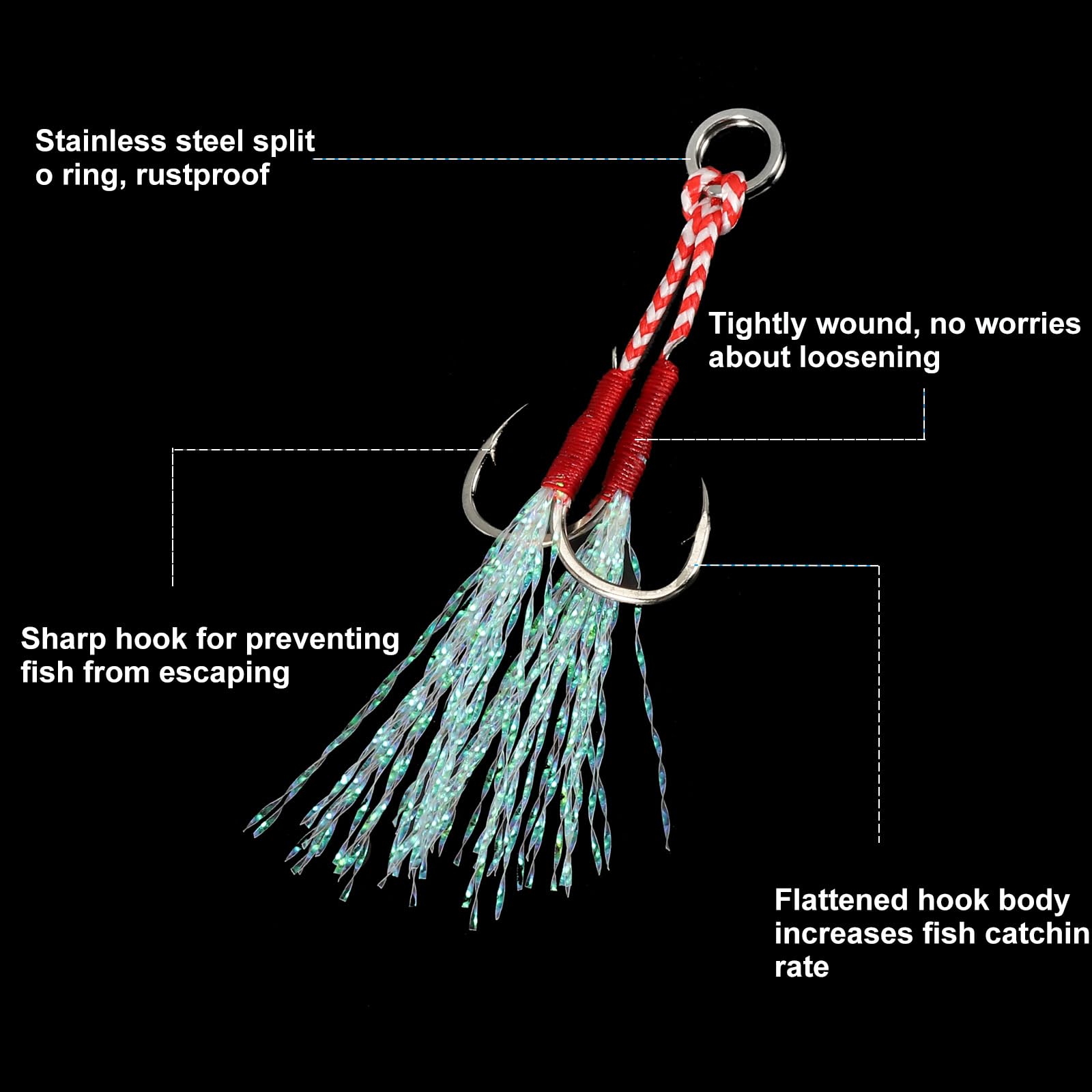 PATIKIL Double Fishing Assist Hooks Kit - Image 3