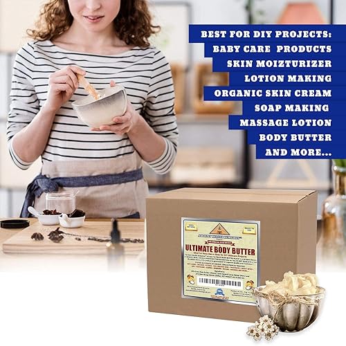 Miniatura 4 de Mantequilla corporal orgánica de karité cacao mango y mantequilla de mango ingrediente crudo sin refinar para hacer lociones caseras cuidado del