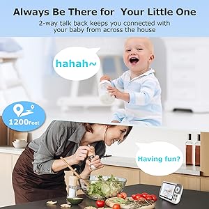 kokit 5'' Video Baby Monitor with Camera and Audio,36-Hrs Battery Life,HD Camera Remote Pan Tilt 3X Zoom,Long Range Baby Monitor No WiFi,Night Vision,Portable,2-Way Talk,VOX-Saving Power IPS Screen