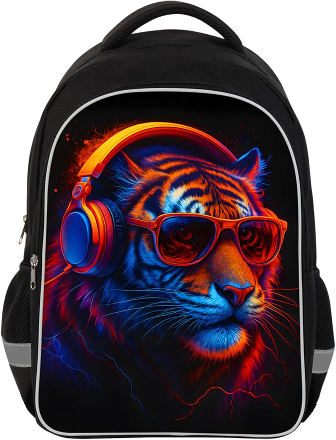 HiMagics School Backpack for Boys 17" Boys Backpack for Kids Children Teens Elementary Middle School - Students Bookbag Ages 6-18 Travel Back Pack Tiger