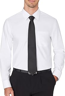 Men's Dress Shirts Wrinkle Free Long Sleeve Formal Shirt Solid Business Casual Button Down Shirts for Wedding Prom - Buy now