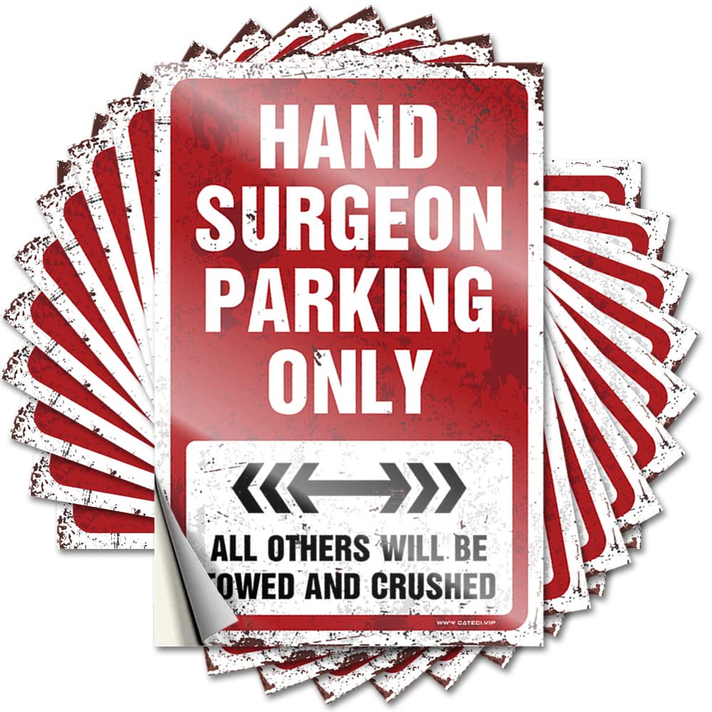 Hand Surgeon Parking Only Haves Math DIY | Inspirational Stickers Laptop Removable Vinyl Sticker Decal(12X18CM)