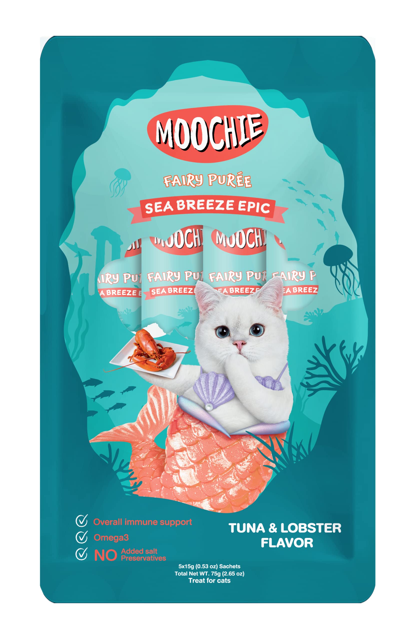 Moochie Cat Creamy Treat for Cats and Kitten (15 GMS Each Pack of 25) (Tuna & Lobster) (B0CB1KQHTX) Amazon Price History, Amazon Price Tracker