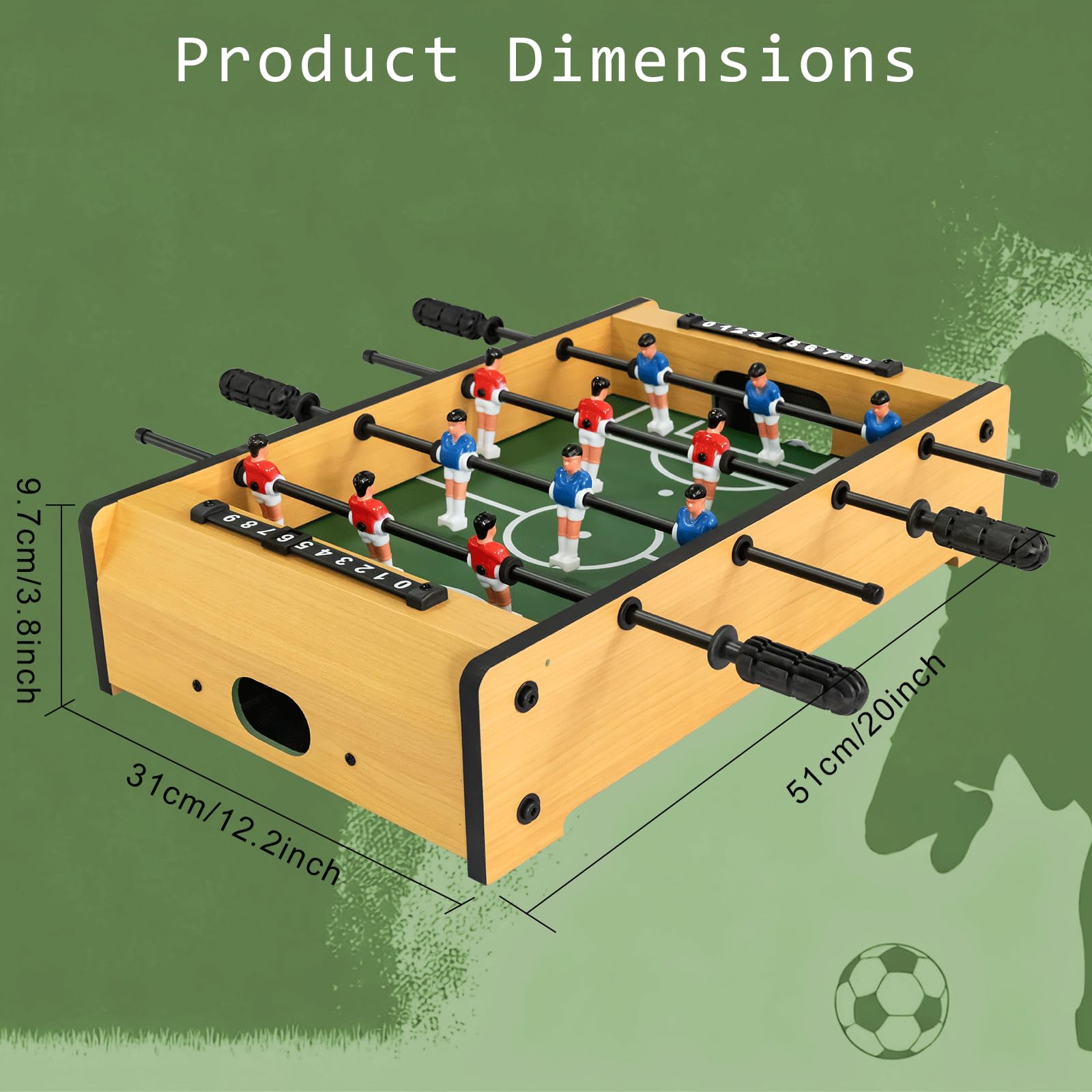 未開封　20インチ　Tabletop FOOSBALL フーズボール Amazon.com : 20 Inch Mini Tabletop Foosball Game Set, Table