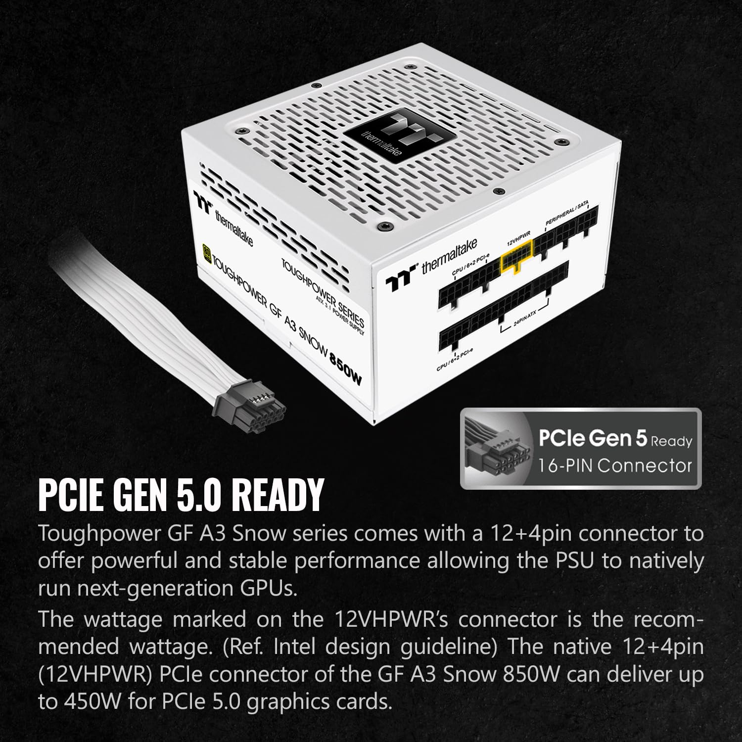 Amazon.com: Thermaltake Toughpower GF A3 Snow Edition 850W 80+