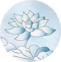 Tapete redondo para meditação, yoga, grande, lótus, pilates, antiderrapante, tapete de borracha natural, adequado para exercícios, meditação, alongamento e tapete de treino de ioga para casa