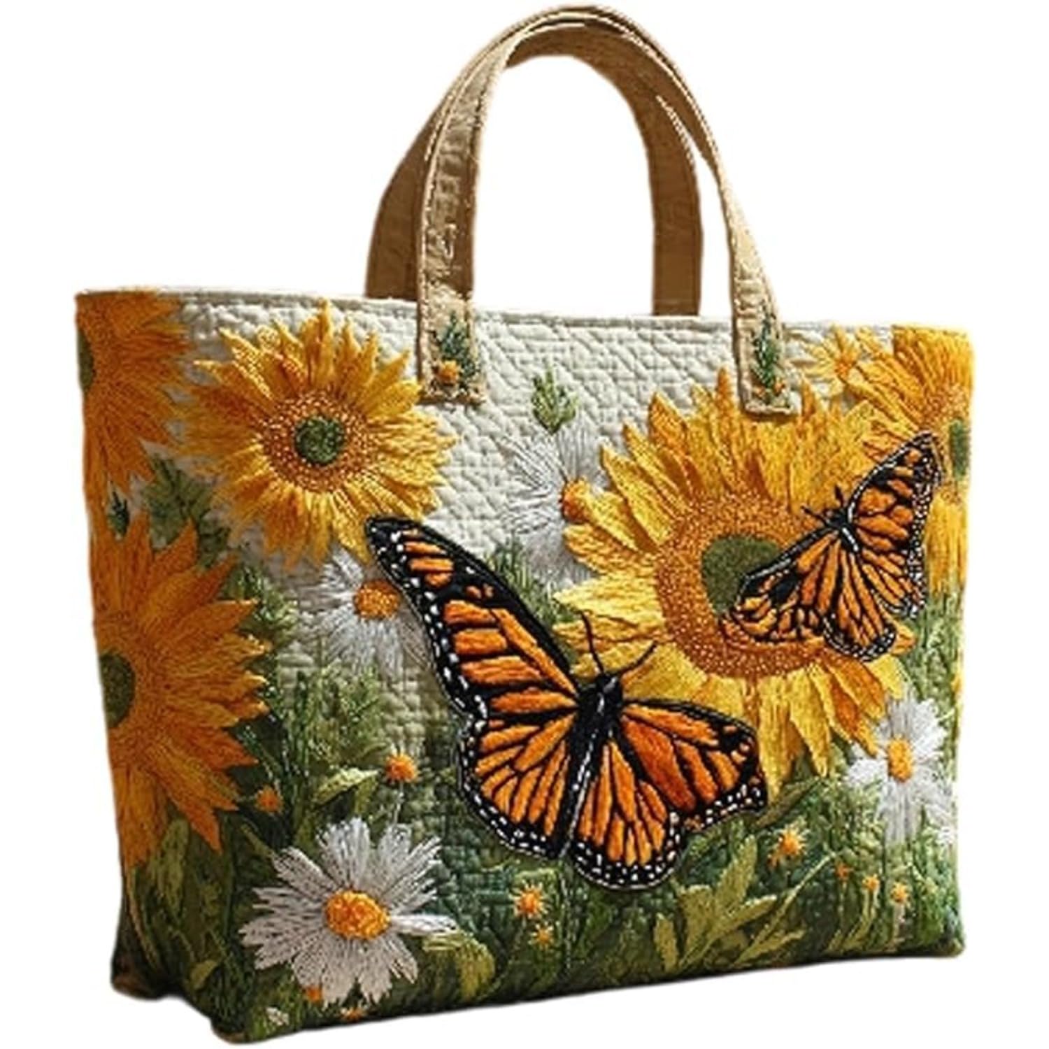 Bolso de mano acolchado para mujer Ligero de gran capacidad Plegable para viajar Bolso acolchado vintage con Reforzado