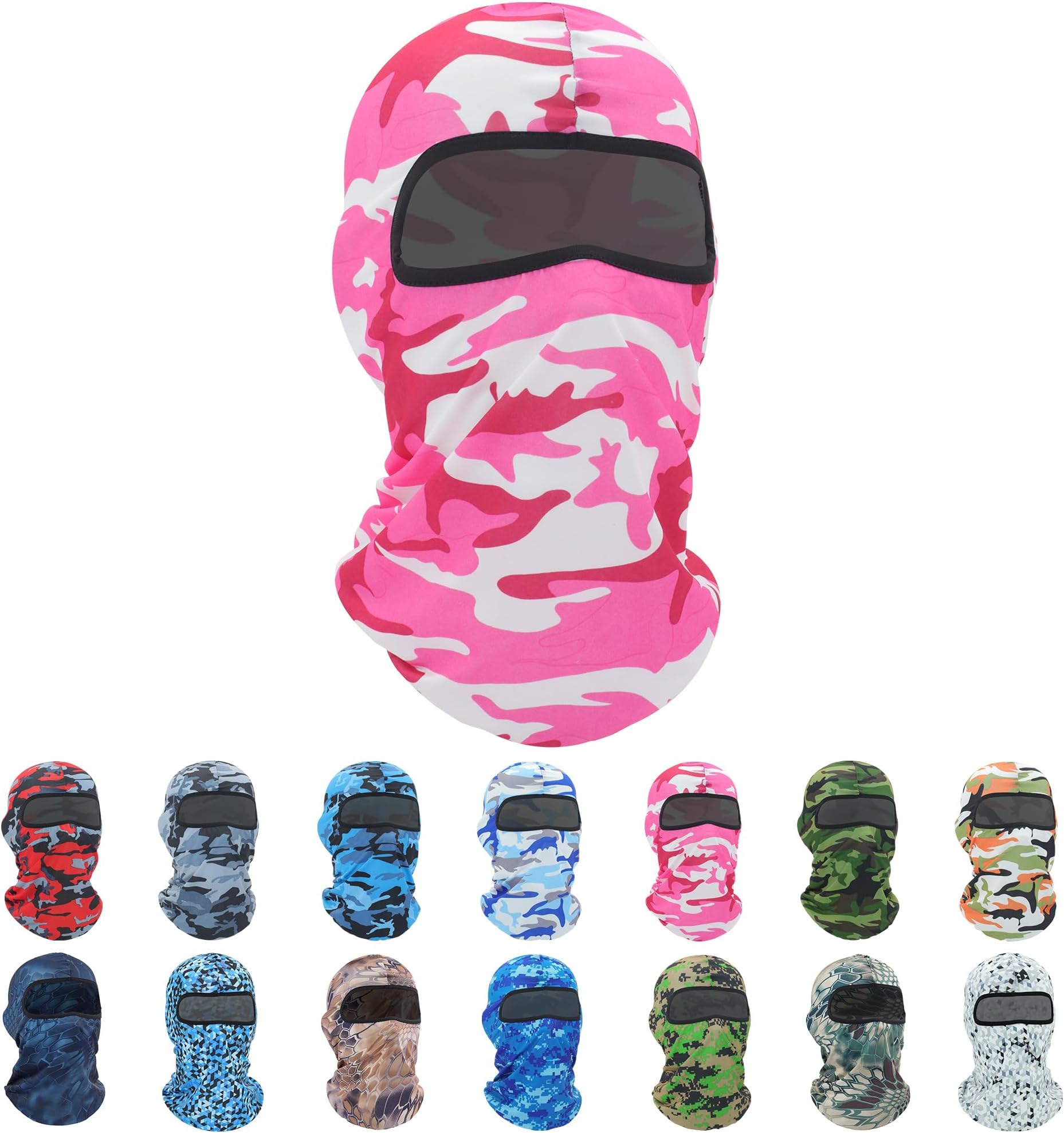 1-6 Pack Balaclava Face Mask, Ski Mask for Men Women, UV Protection Windproof Scarf for Motorcycle Snowboard Cycling
