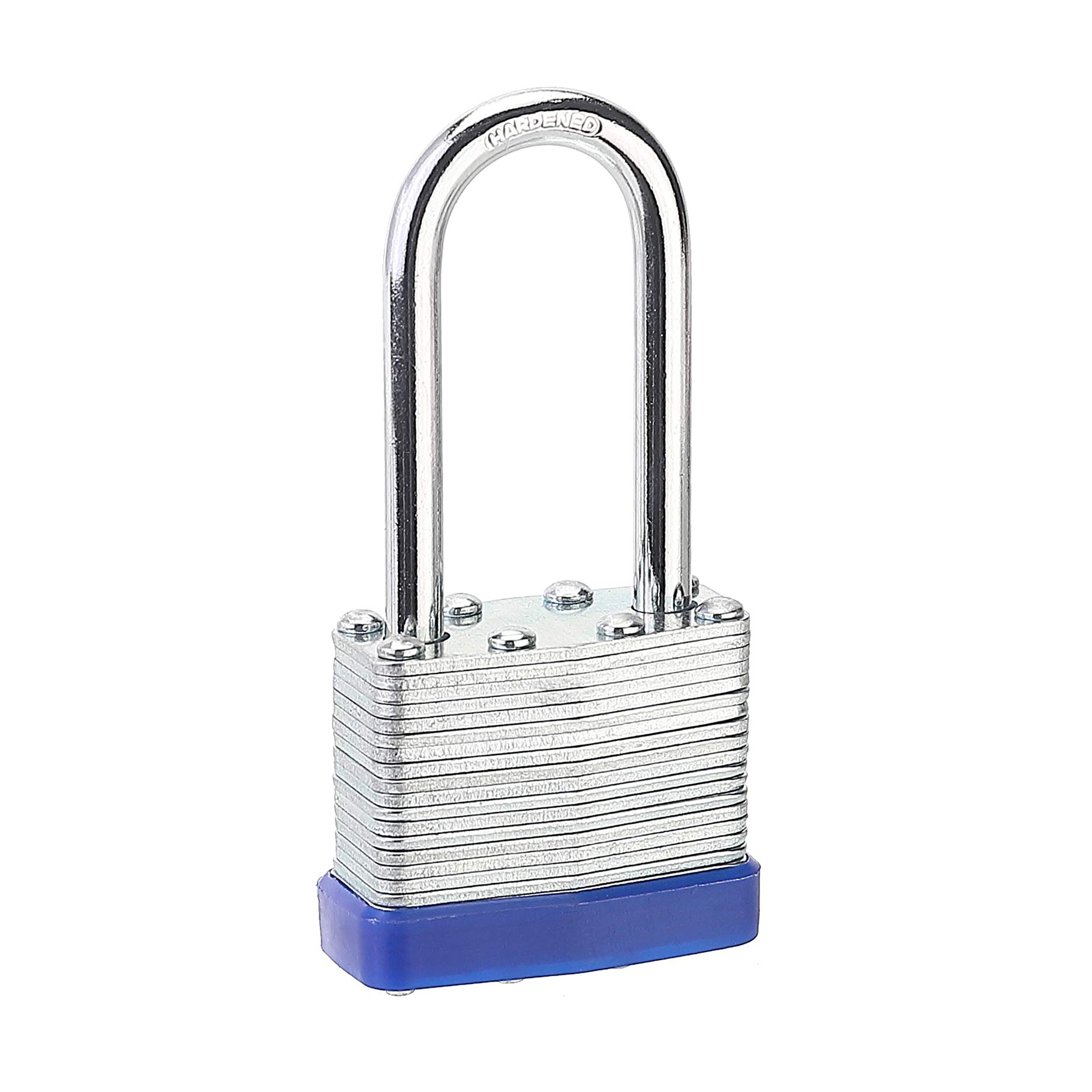 Serrure à clé en acier laminé, corps large de 1-9/16 po, 12 cadenas à clé identique, anse longue (lot de 12)